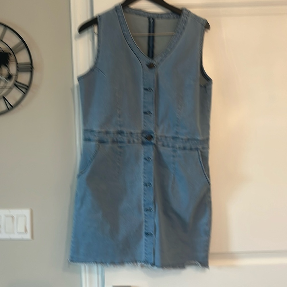 Stylish Blue Denim Kids Dress